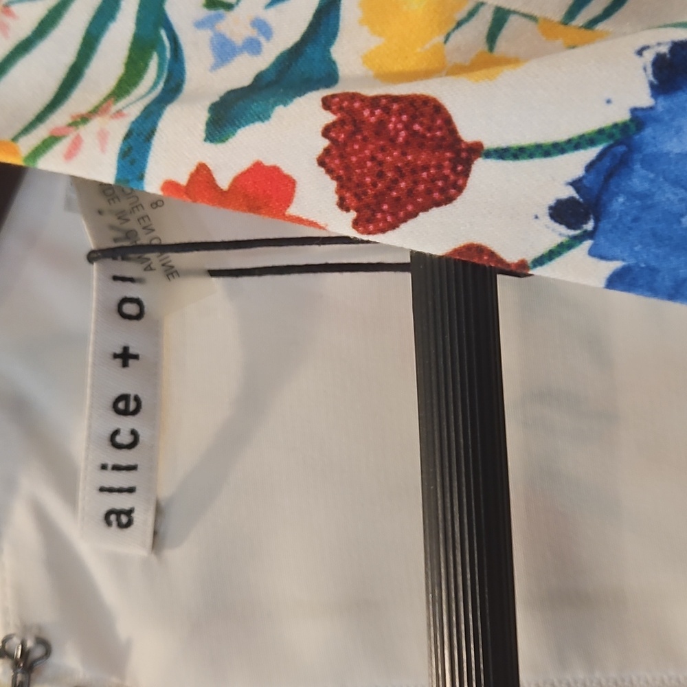 Alice + Olivia Multicolor Floral Backless Dress - Picture 4 of 7